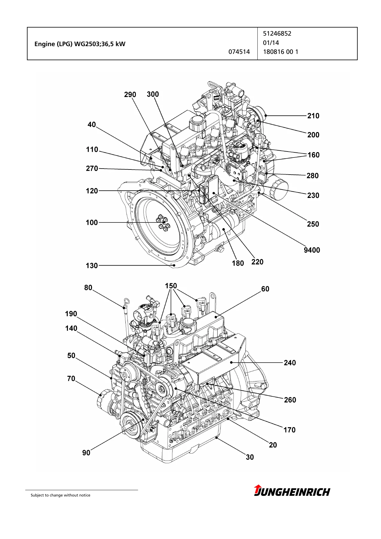 Jungheinrich TFG 425 GE105-650DZ Forklift Spare Parts Catalogue FN498284 - PDF - Image 2