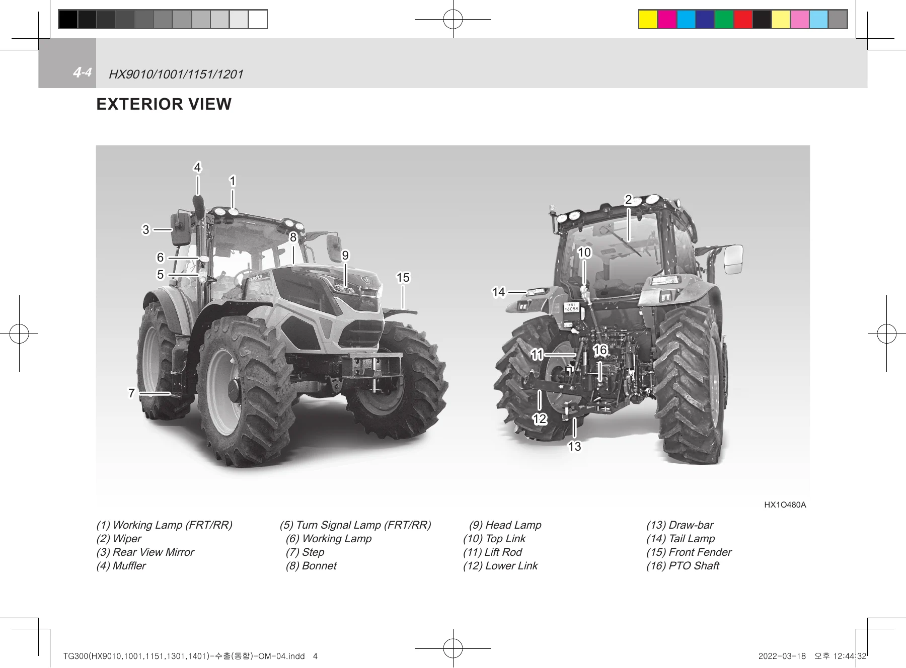 KIOTI HX9010 HX1001 HX1151 HX1201 Tractor Owner Manual - Image 2
