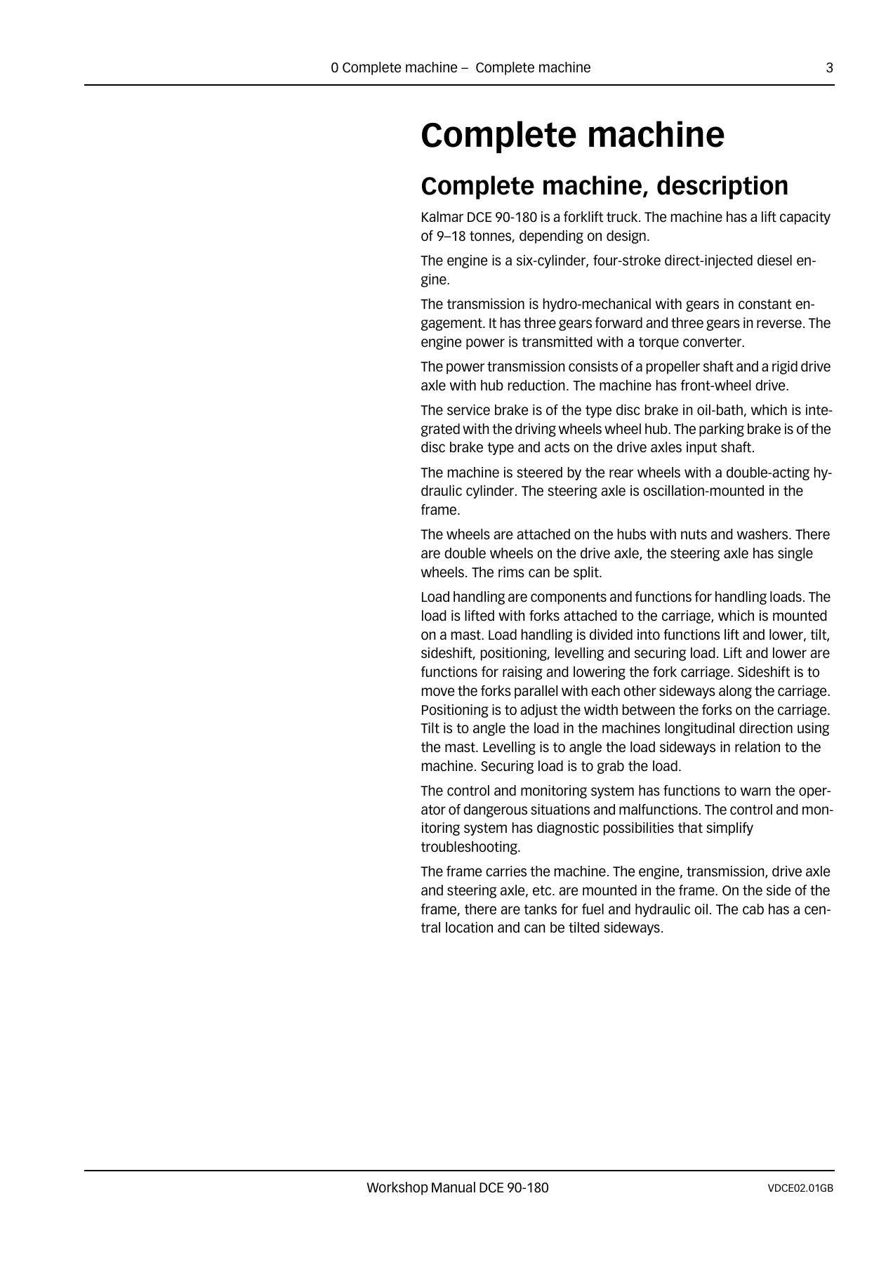 Kalmar DCE 90-180 Forklift Workshop Manual - Complete Service & Repair Guide PDF Download (VDCE02.01GB) - Image 2