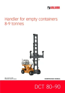 Kalmar DCT80-90 Empty Container Handler Maintenance Manual PDF Download