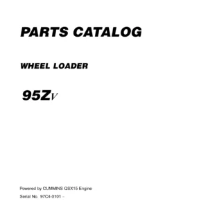 Kawasaki 95ZV Wheel Loader Parts Catalog 2012 PDF - 93315-00158 Parts Manual Download