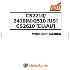 Kioti Daedong CS2210 CS2410 CS2410N CS2510 CS2610 Workshop Manual - Complete Tractor Service & Repair Guide PDF