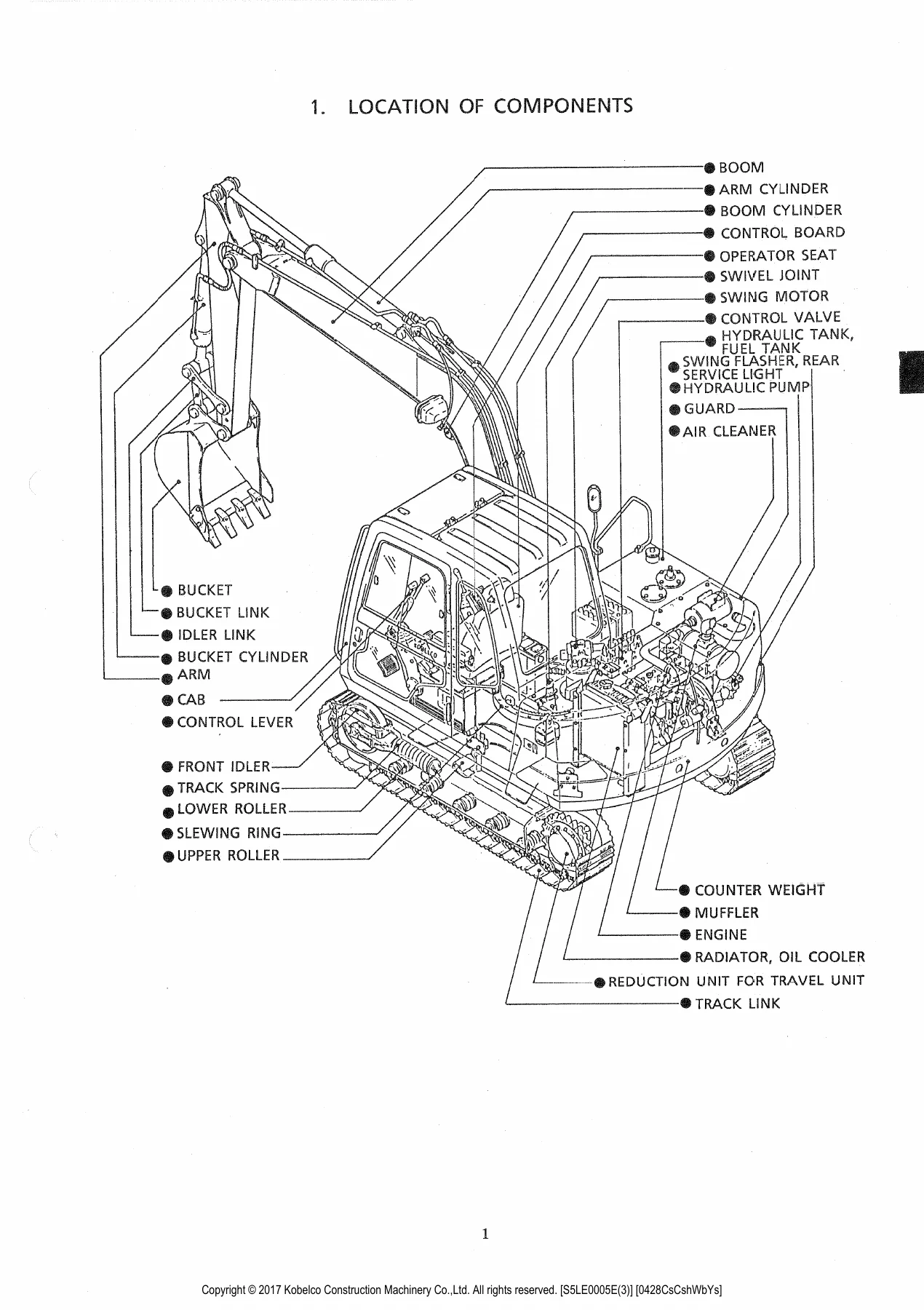 Kobelco SK60 Hydraulic Excavator Complete Shop Manual - S5LE0005E PDF - Image 2