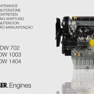 Kohler KDW 702 1003 1404 Diesel Engine Use and Maintenance Manual