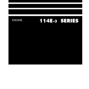 Komatsu 114E-3 Series Engine Shop Manual SEN00169-09 - SAA6D114E-3 Diesel PDF