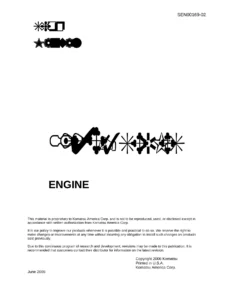 Komatsu 114E-3 Series SAA6D114E-3 Engine Shop Manual SEN00169-02 PDF Download