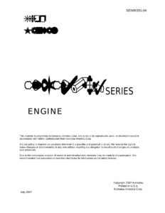 Komatsu 12V140E-3 Series Engine Shop Manual SEN00291-04 – SAA12V140E-3 Diesel Service & Repair PDF