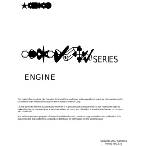 Komatsu 12V140E-3 Series Engine Shop Manual SEN00291-04 – SAA12V140E-3 Diesel Service & Repair PDF