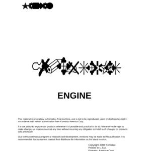 Komatsu 170E-5 Series Engine Shop Manual SEN00190-04 – SAA6D170E-5 Repair & Service Guide PDF