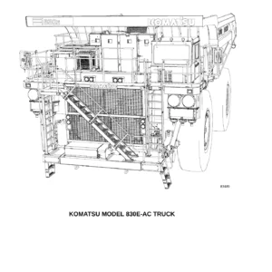 Komatsu 830E-1AC Dump Truck Shop Manual CEBM027400 (A40851 & Up) - PDF Service & Repair Guide