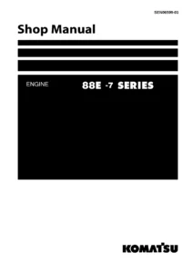 Komatsu 88E-7 Series Engine Shop Manual SEN06599-01 – 3D88E-7 Diesel Repair Guide
