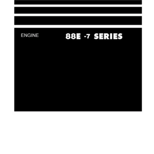 Komatsu 88E-7 Series Engine Shop Manual SEN06599-01 – 3D88E-7 Diesel Repair Guide