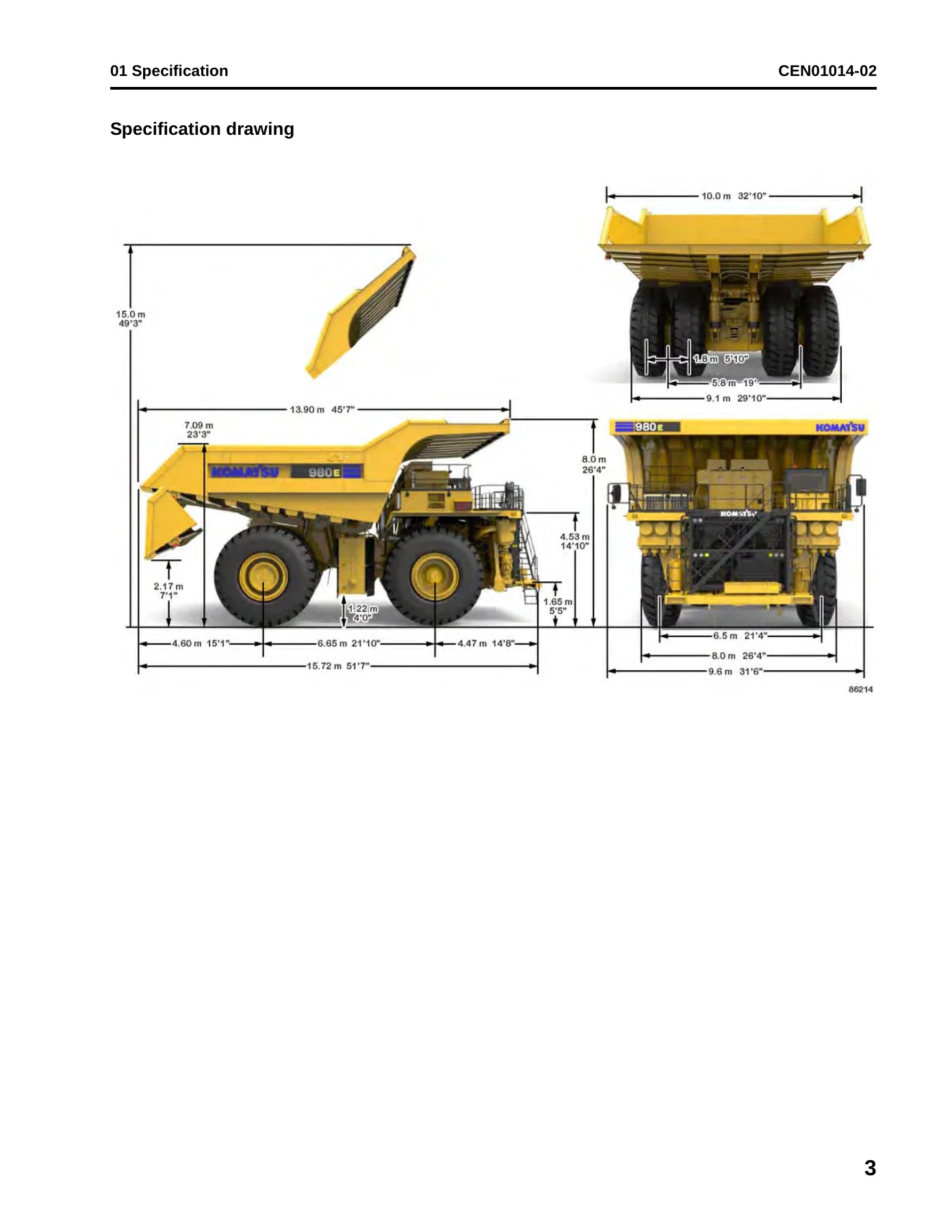 Komatsu 980E-4 Dump Truck Shop Manual CEBM031601 β Complete Service & Repair PDF for Serial A40052 and Up - Image 2
