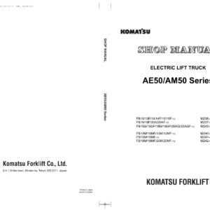 Komatsu AE50/AM50 Series Electric Forklift Shop Manual - FB10 FB14 FB15 FB18 FB20 Repair PDF