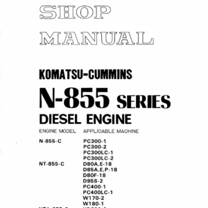 Komatsu-Cummins N-855 Series Diesel Engine Shop Manual – N-855-C, NT-855-C & NTA-855-C PDF Repair Guide