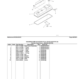 Komatsu D31EX-22 D31PX-22 Parts Catalog Manual - Serial 60001 and Up
