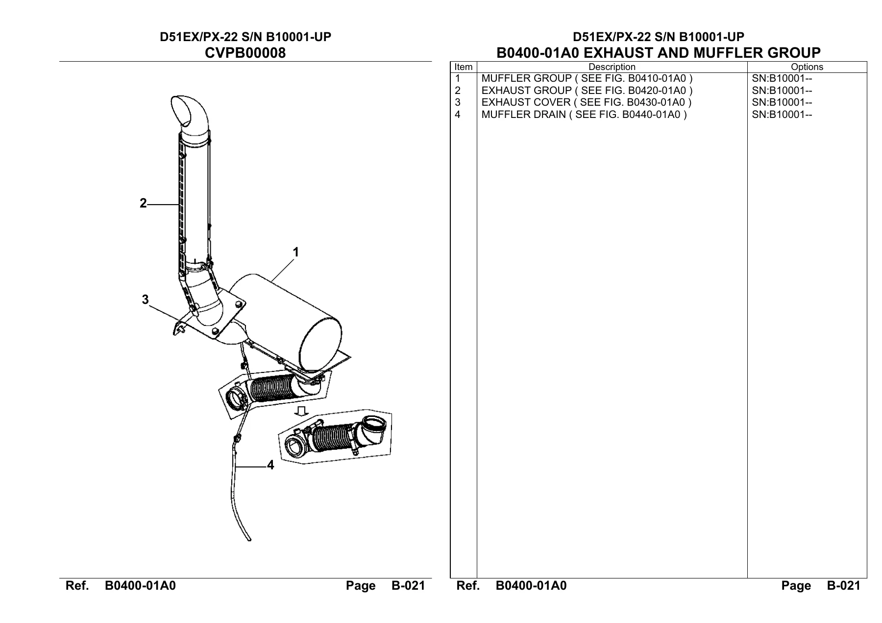 Komatsu D51EX-22 D51PX-22 Dozer Parts Catalog Manual SN B10001-UP PDF - Image 3