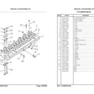 Komatsu D68ESS-12 Dozer Parts Book PDF - S6D114E-1 Engine Illustrated Parts Catalog (S/N J10001-UP)
