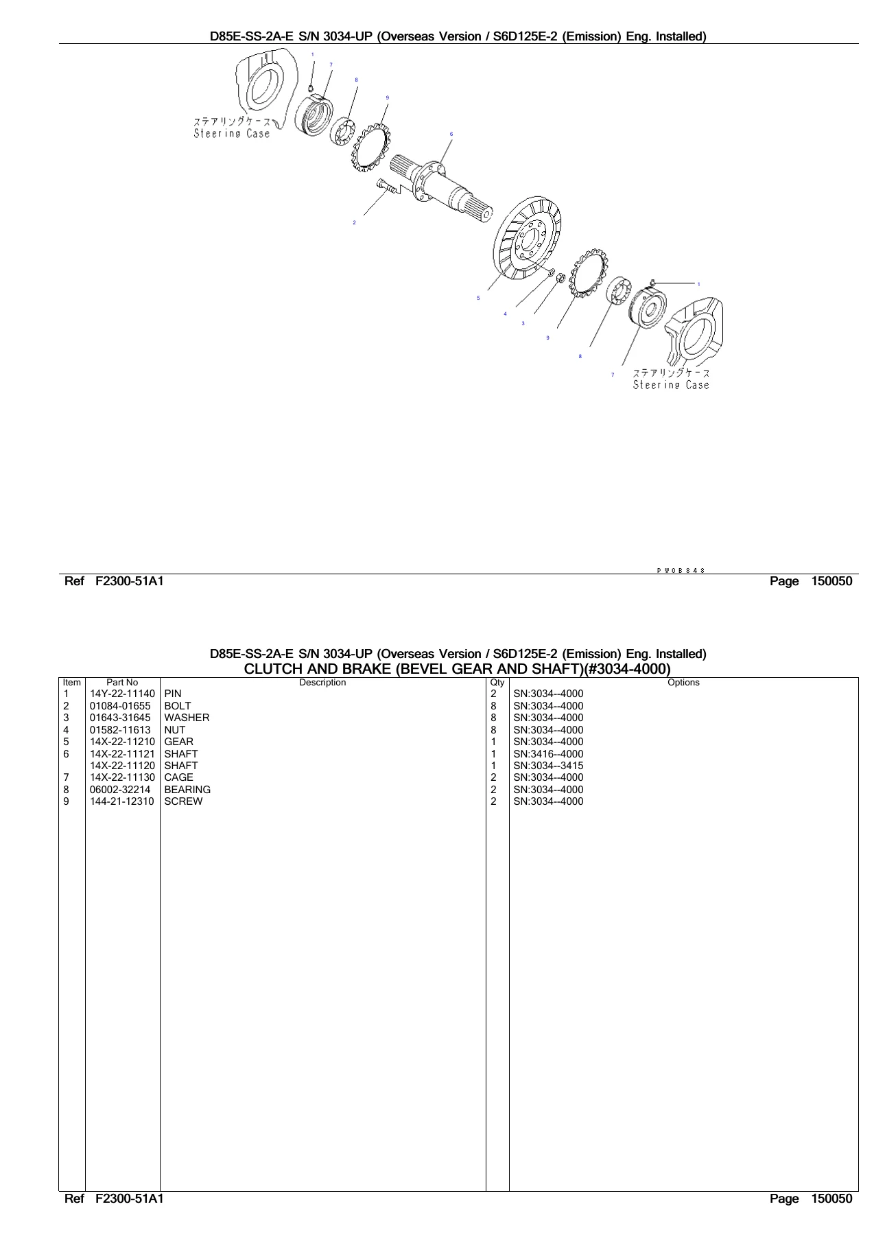 Komatsu D85ESS-2A Parts Catalogue - D85E-SS-2A-E S6D125E-2H-6 Engine PDF - Image 3
