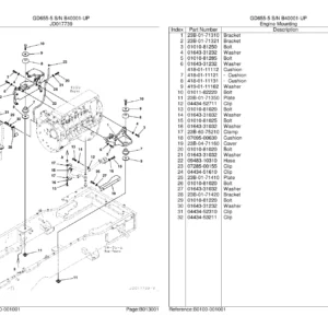 Komatsu GD655-5 Motor Grader Parts Catalog PDF - Serial B40001 and Up - Full Illustrated Parts Manual