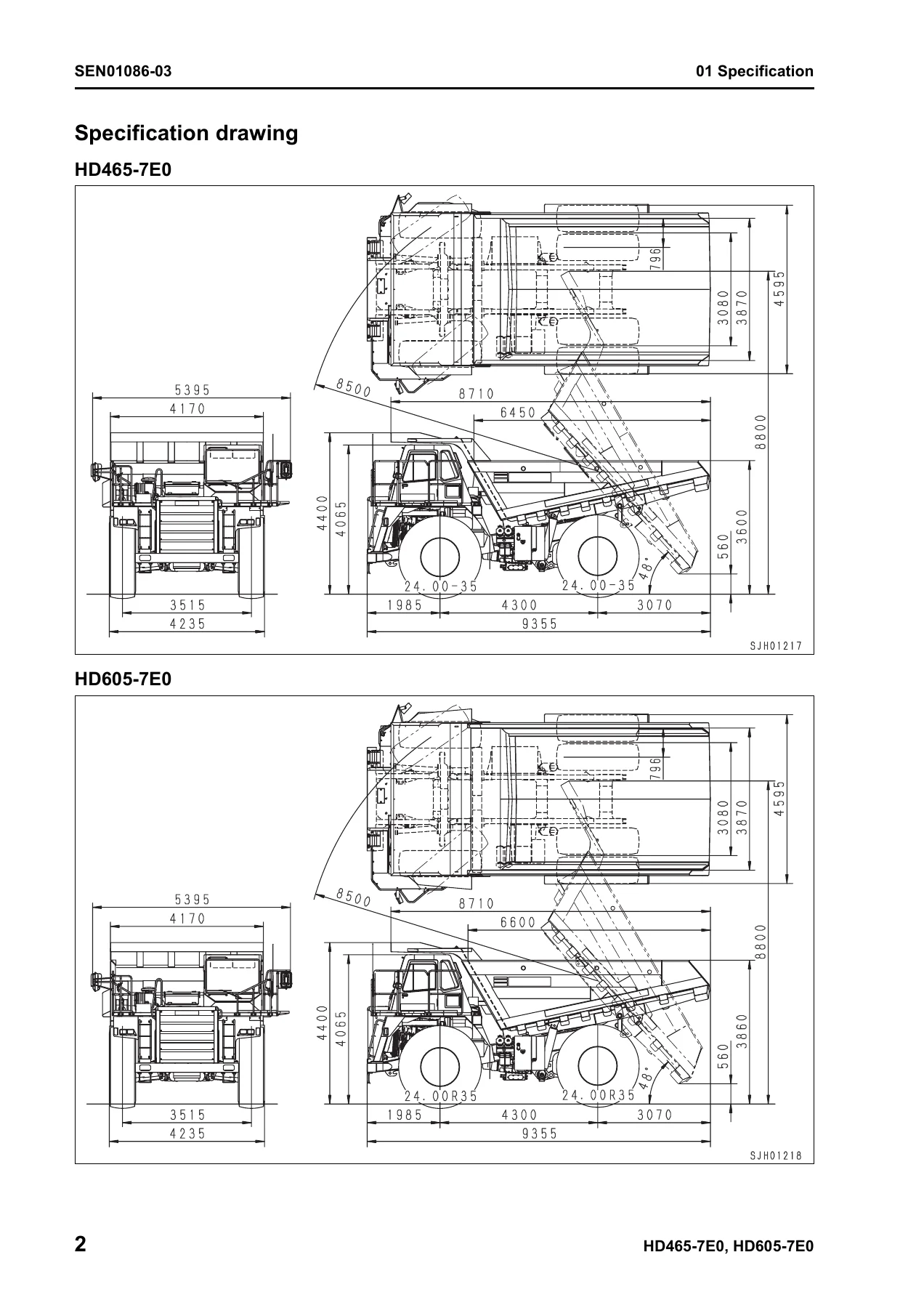 Komatsu HD465-7E0 & HD605-7E0 Dump Truck Shop Manual SEN01081-17 - Full PDF Download - Image 2