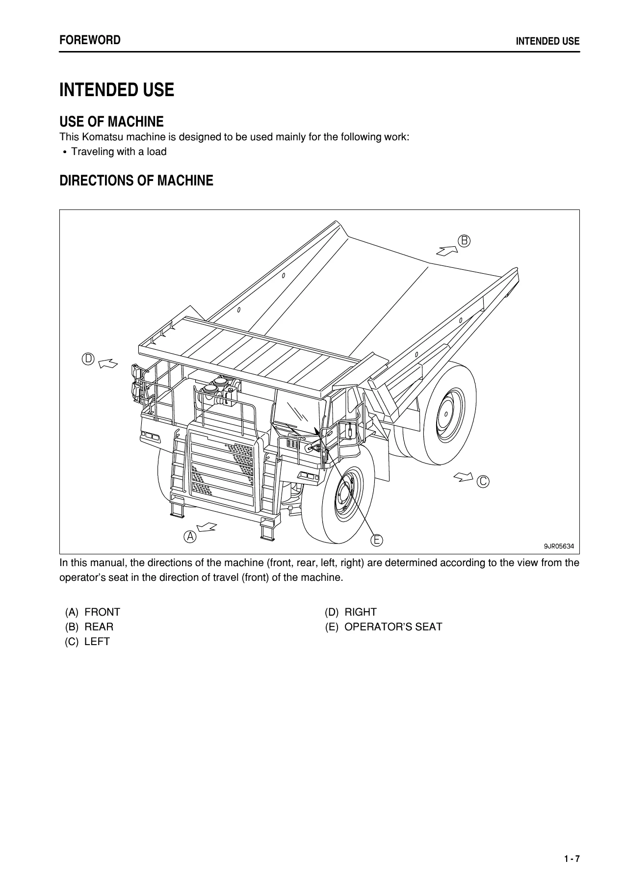 Komatsu HD785-7 Dump Truck Operation and Maintenance Manual - PEN00156-02 - Image 2