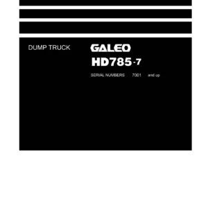 Komatsu HD785-7 Dump Truck Shop Manual SEN01274-03 – Complete PDF Service, Repair & Troubleshooting Guide