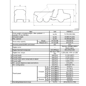 Komatsu HM400-3 Articulated Dump Truck Shop Manual PDF