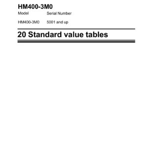 Komatsu HM400-3M0 Articulated Dump Truck Shop Manual – Serial 5001-Up Complete PDF Repair Guide