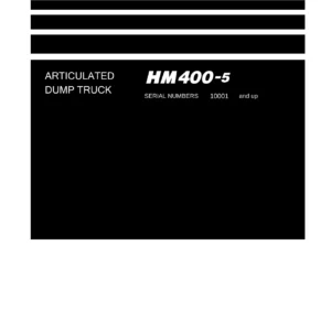 Komatsu HM400-5 Articulated Dump Truck Shop Manual SEN06519-06 - PDF Download