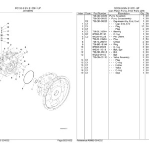 Komatsu PC130-8 Excavator Illustrated Parts Catalog – SN B10001-Up – PDF Download