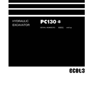 Komatsu PC130-8 Hydraulic Excavator Shop Manual - Complete Service Repair PDF