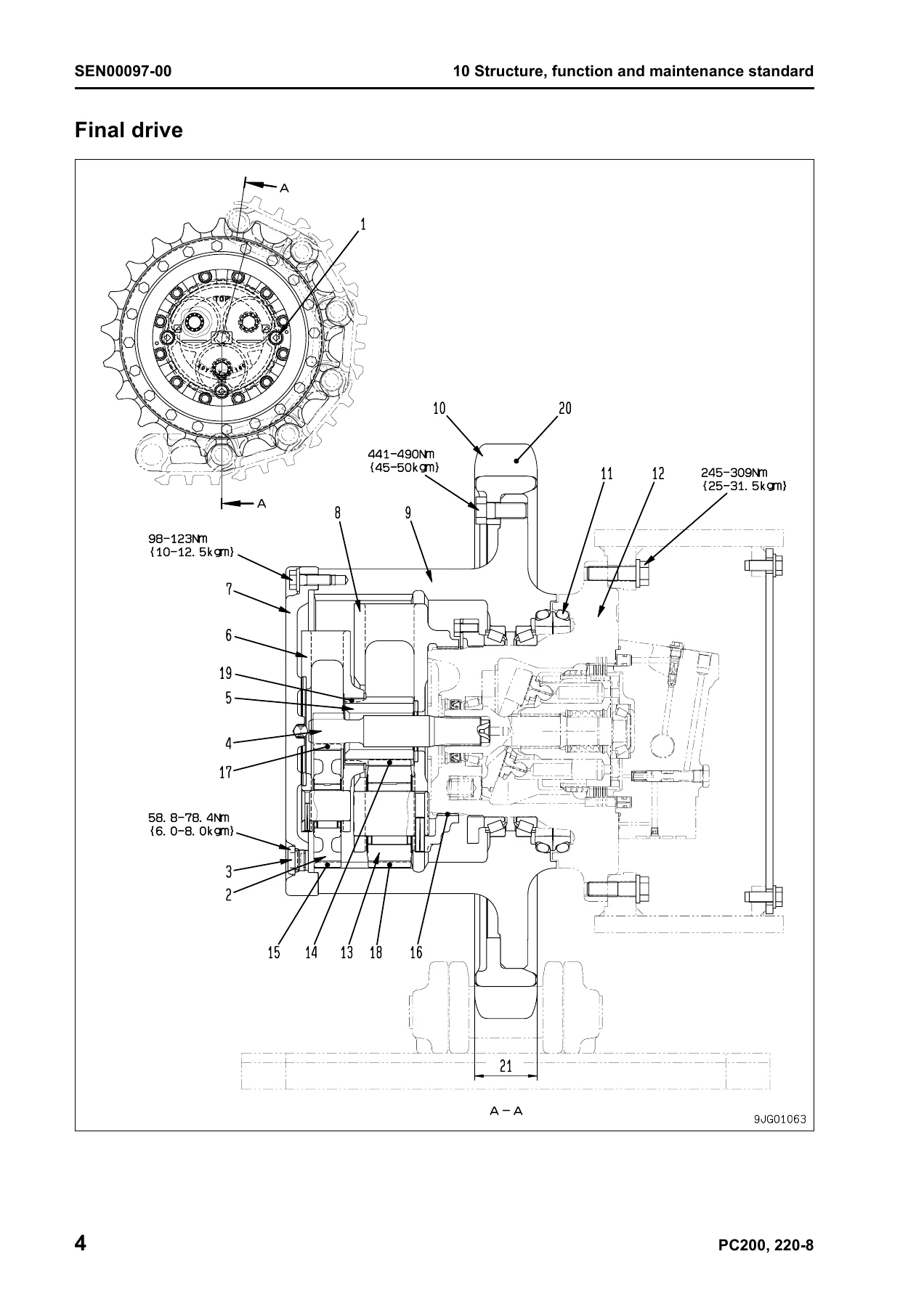 Komatsu PC200-8 PC200LC-8 PC220-8 PC220LC-8 Hydraulic Excavator Shop Manual - Full PDF Service & Repair Guide SEN00084-07 - Image 3
