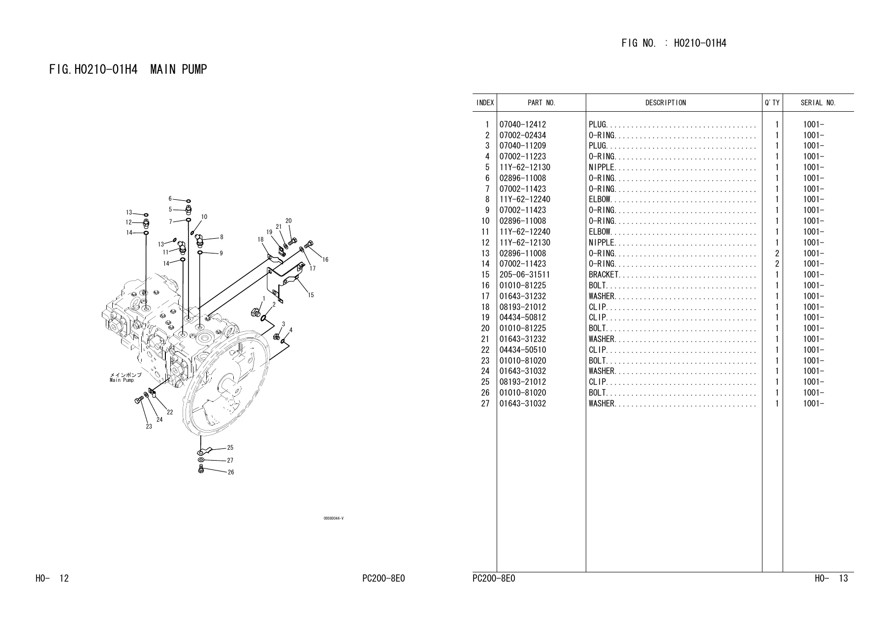 Komatsu PC200-8E0-W0 Parts Book FEN00810-00 – Illustrated Excavator Parts Catalog PDF - Image 3