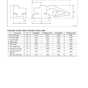 Komatsu PC200-8M0 PC200LC-8M0 PC220-8M0 PC220LC-8M0 Hydraulic Excavator Shop Manual SEN06109-00