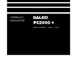 Komatsu PC2000-8 Hydraulic Excavator Shop Manual SEN01607-02 - Full Service & Repair PDF