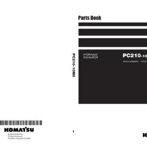 Komatsu PC210-10M0 Hydraulic Excavator Parts Book PDF – Serial J10001 and Up