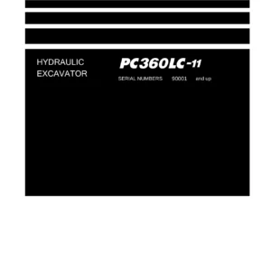Komatsu PC360LC-11 Excavator Shop Manual SEN06513-04 PDF – Full Service, Repair & Troubleshooting Guide