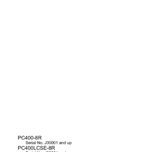 Komatsu PC400-8 PC400LC-8 PC400LCSE-8 Parts Book 2010 - LEPBP40801 PDF Illustrated Parts Catalog