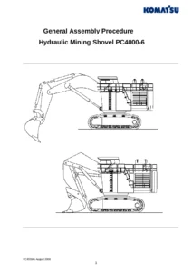 Komatsu PC4000-6 Hydraulic Mining Shovel General Assembly Procedure Manual 2008 - PDF Download