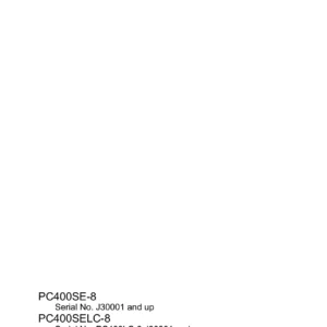 Komatsu PC400SE-8 PC400LCSE-8 PC400LC-8 Parts Book PDF - LEPBP40802 Illustrated Parts Catalog (Serial J30001-Up)