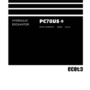 Komatsu PC78US-8 Hydraulic Excavator Shop Manual SEN04543-03 - PDF Download