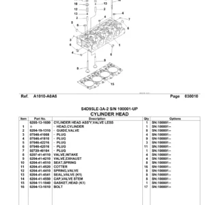 Komatsu PC78UU-6 Parts Book PDF - Serial Number 22001 and Up