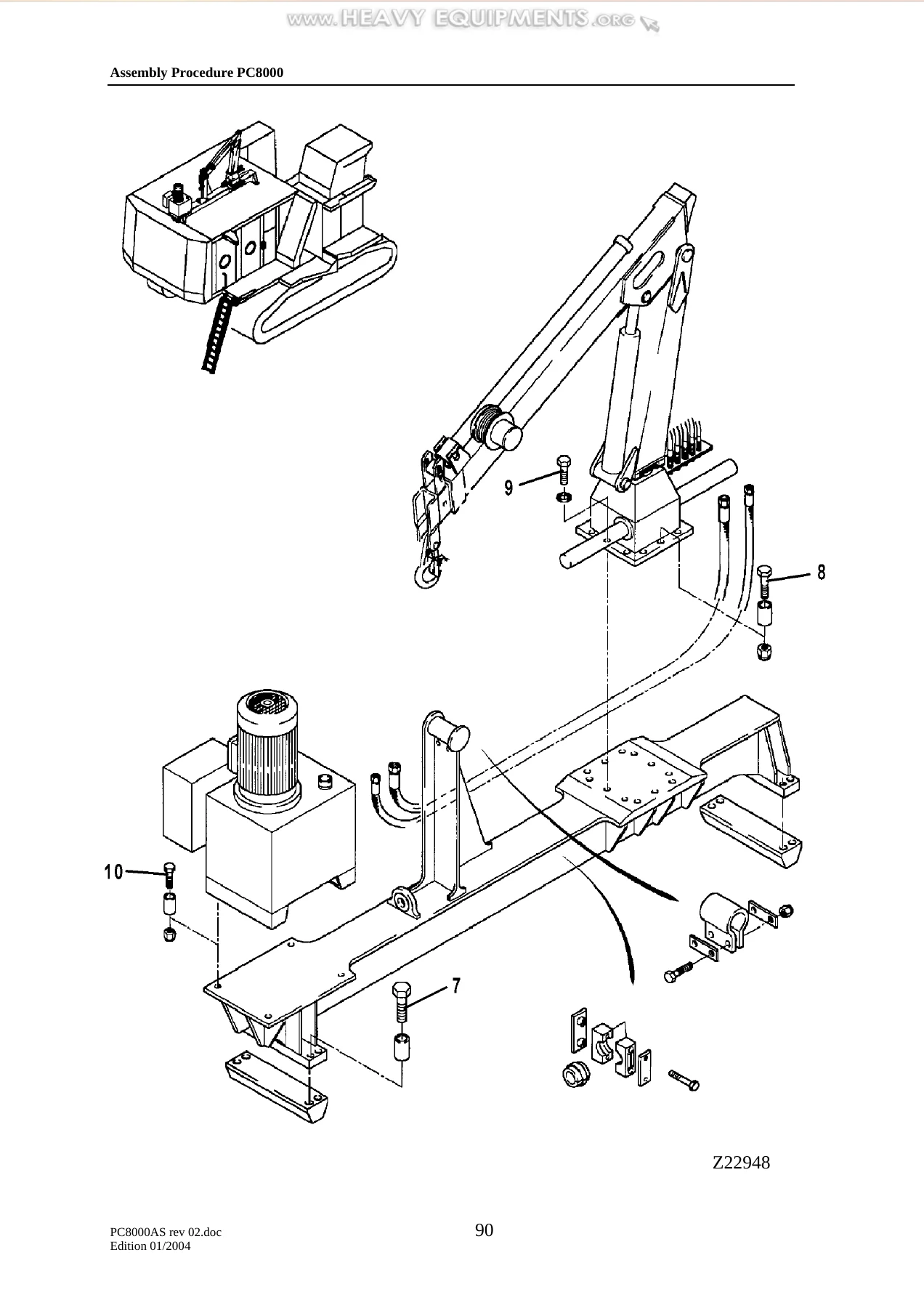 Komatsu PC8000 Hydraulic Mining Shovel General Assembly Procedure Manual 2004 - PDF Workshop Guide - Image 3