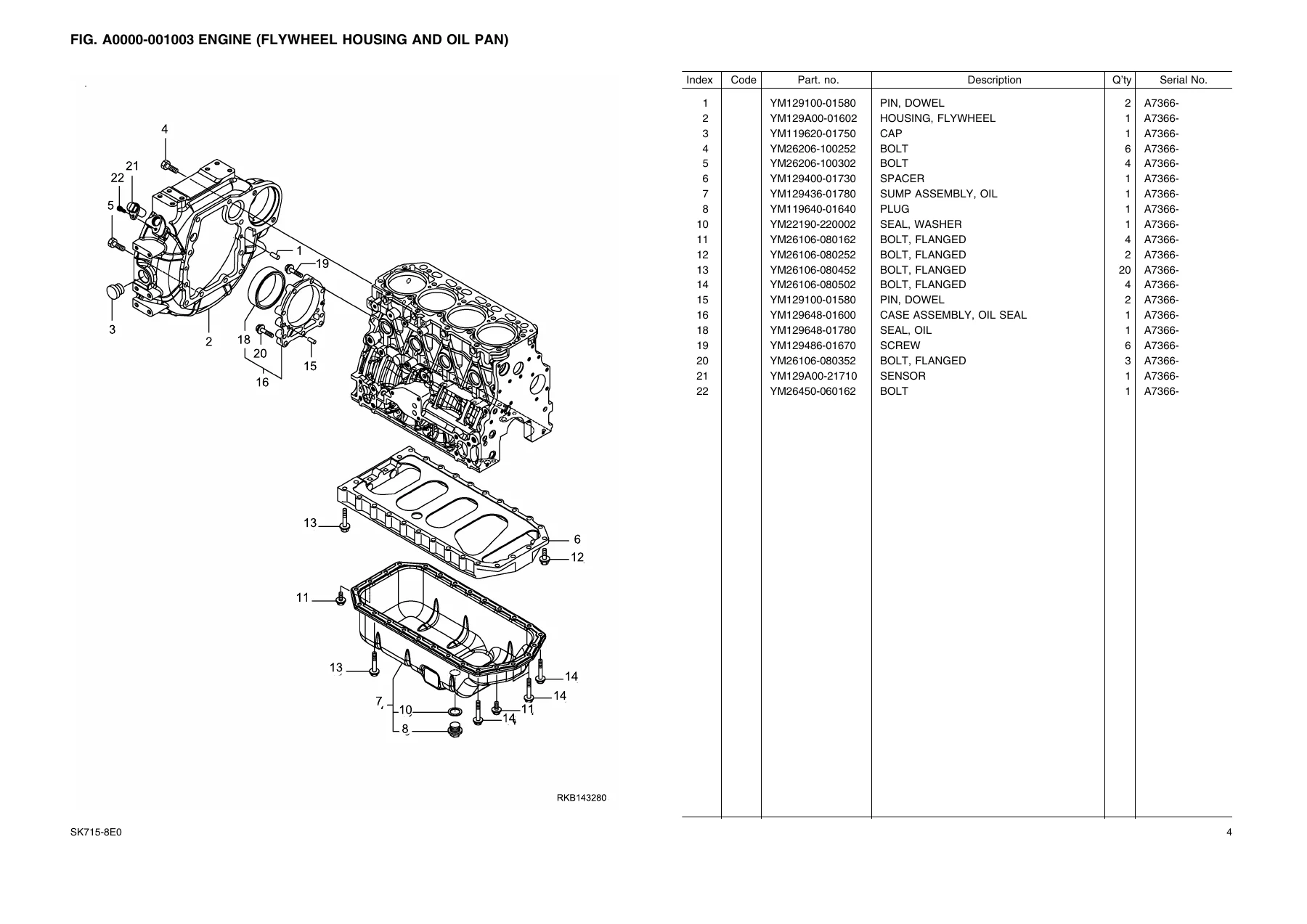 Komatsu SK715-8E0 Skid Steer Loader Parts Catalog Manual - Image 2