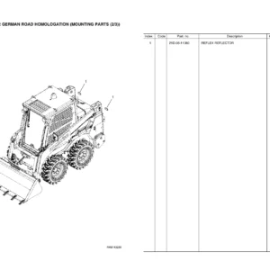 Komatsu SK715-8E0 Skid Steer Loader Parts Catalog Manual