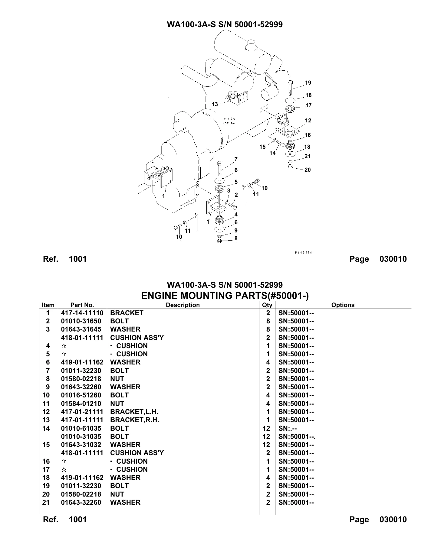 Komatsu WA100-3A Wheel Loader Parts Catalog PDF - 6D95L Engine S/N 50001-52999 - Image 3