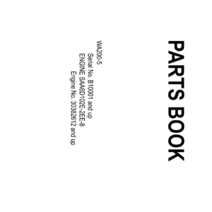 Komatsu WA200-5 Wheel Loader Parts Book KEPB001-503 - Complete Illustrated Parts Catalog PDF