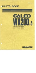 Komatsu WA200-5 Wheel Loader Parts Book - Serial 65001 and Up PDF
