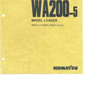 Komatsu WA200-5 Wheel Loader Parts Book - Serial 65001 and Up PDF